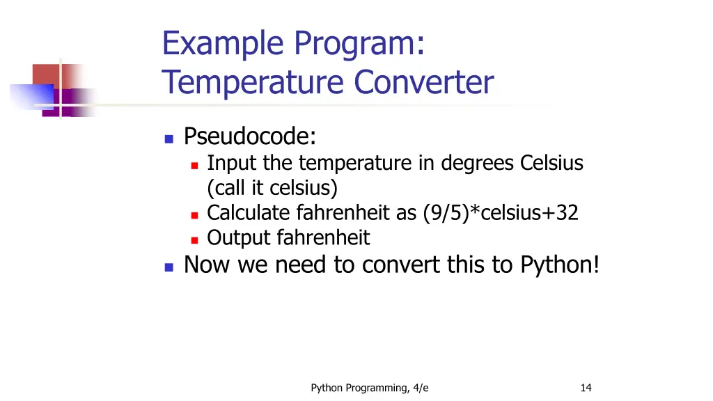 example program temperature converter 3