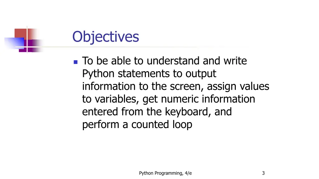 objectives 1