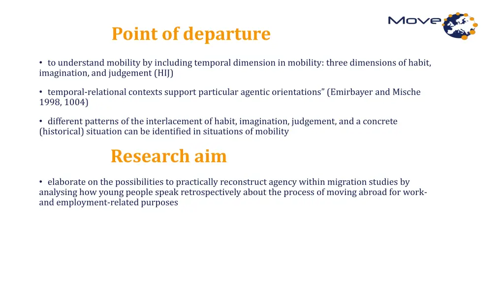 point of departure