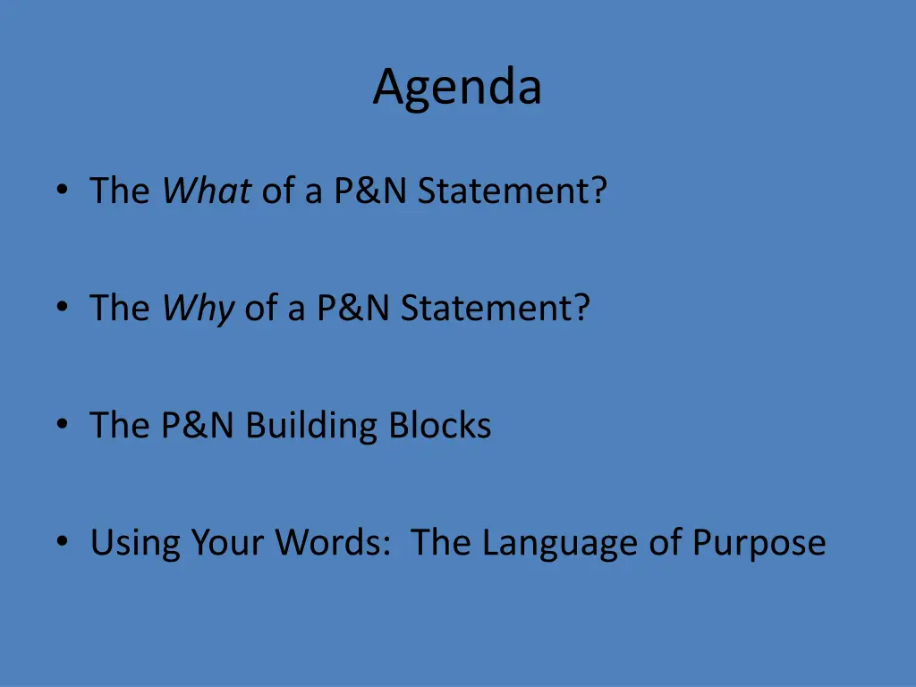 agenda