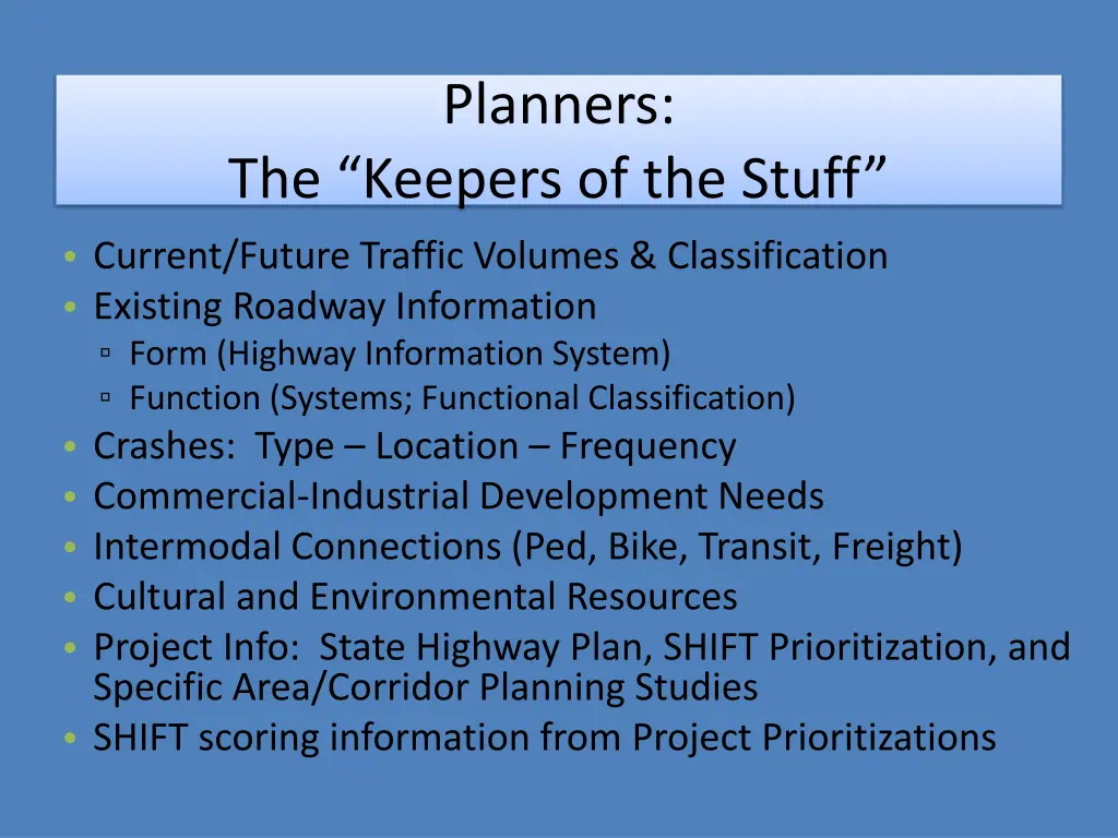 planners