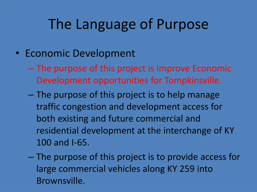 the language of purpose 3