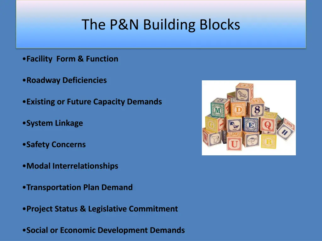 the p n building blocks