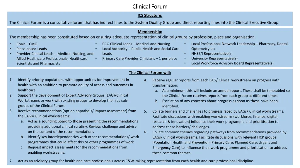 clinical forum clinical forum