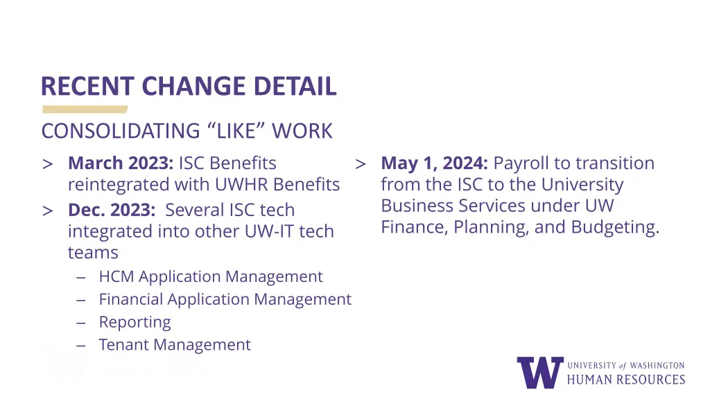 recent change detail