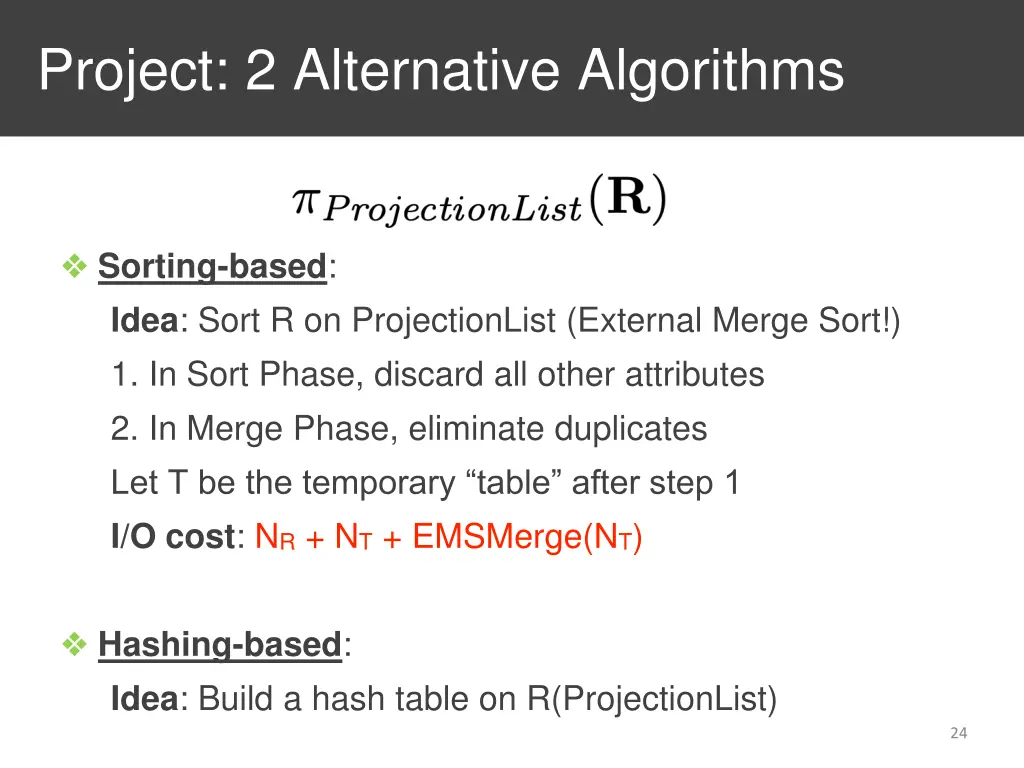 project 2 alternative algorithms