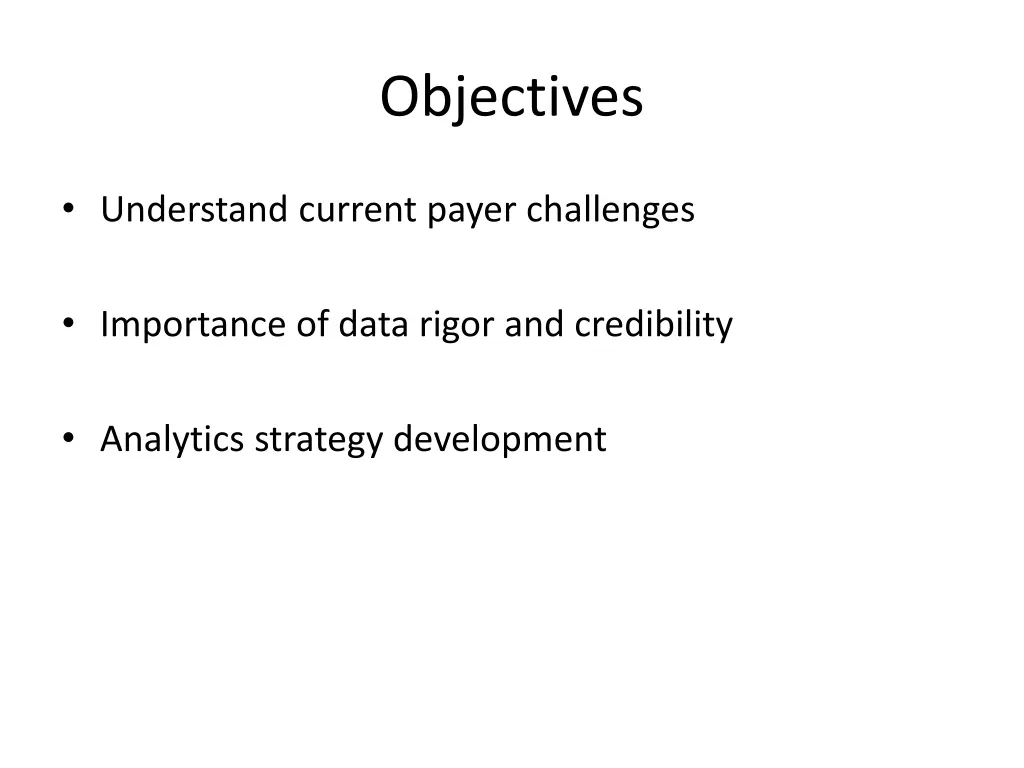 objectives