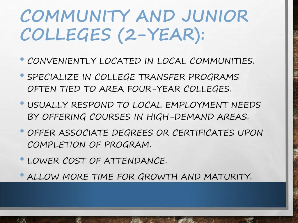 community and junior colleges 2 year conveniently