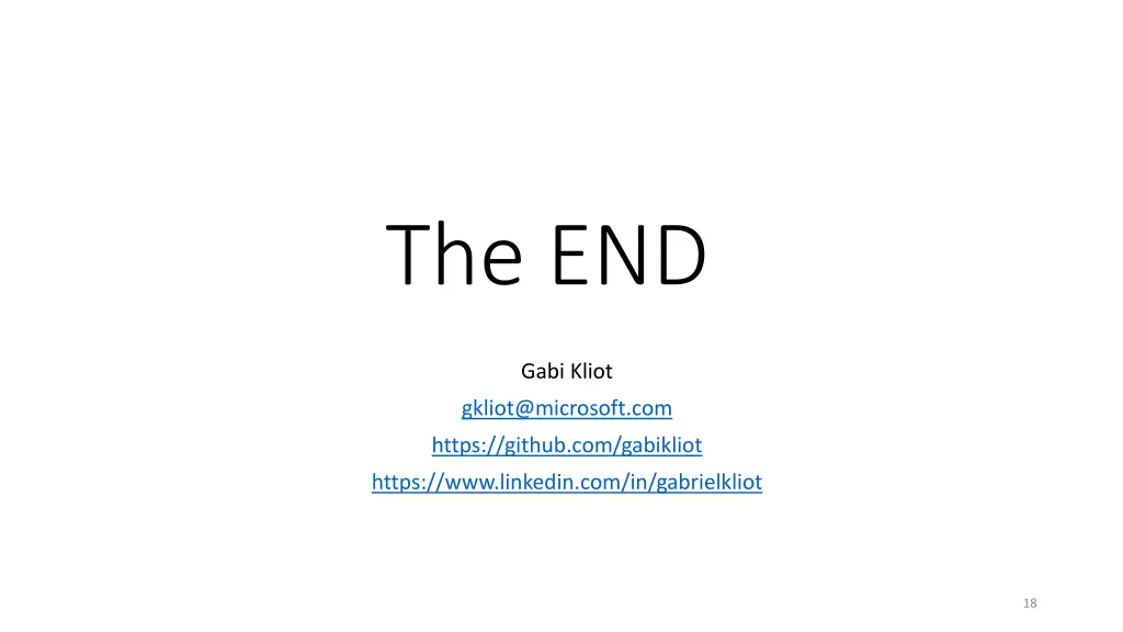 the end