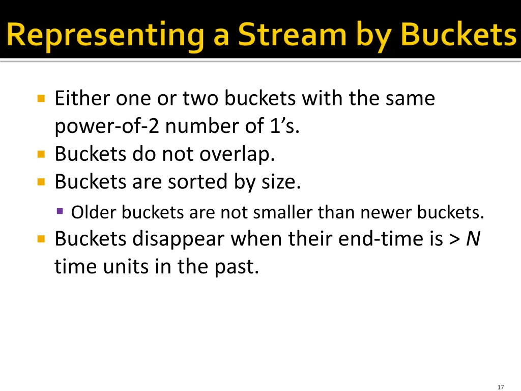 either one or two buckets with the same power
