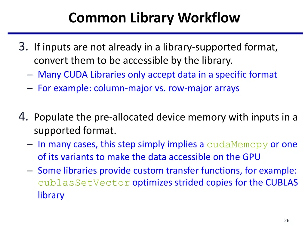 common library workflow
