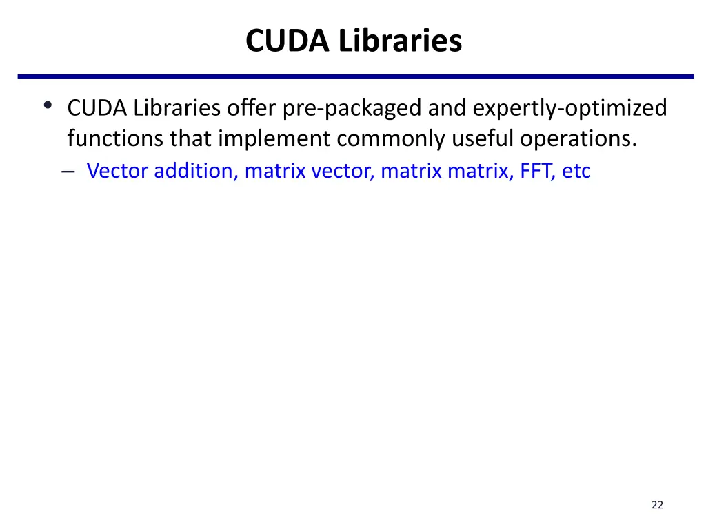 cuda libraries