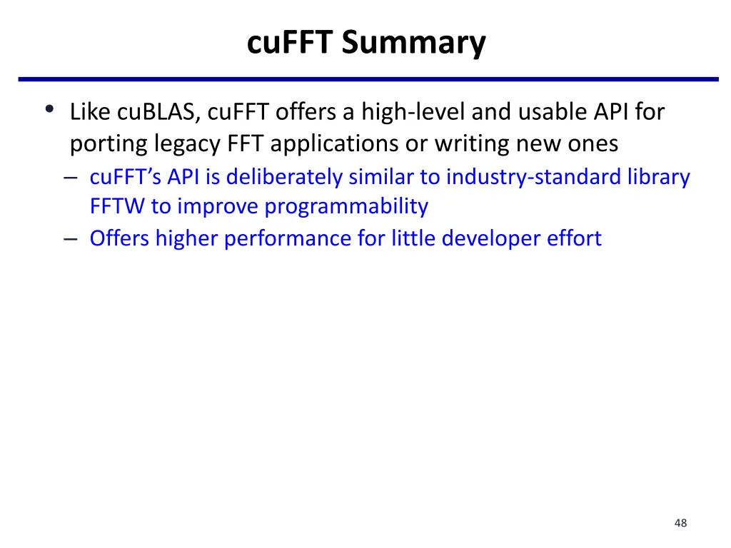 cufft summary
