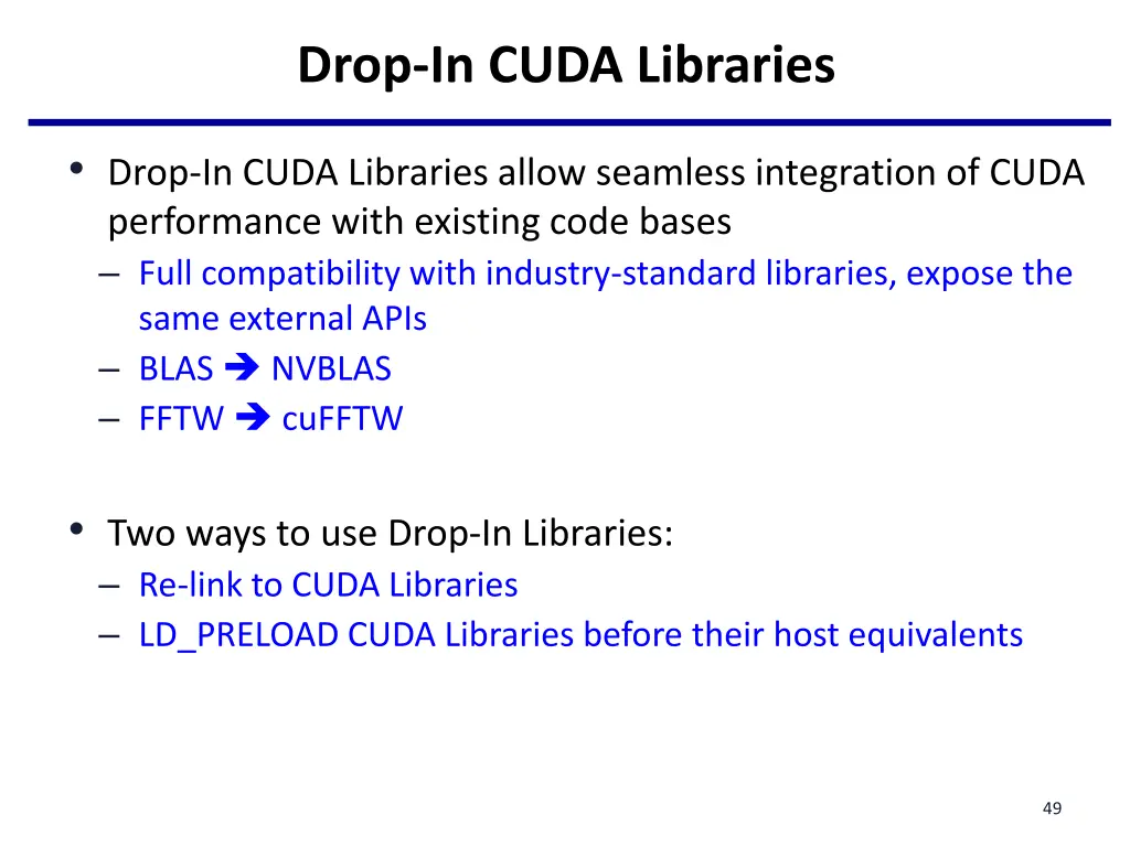 drop in cuda libraries
