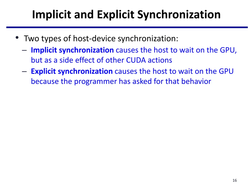 implicit and explicit synchronization