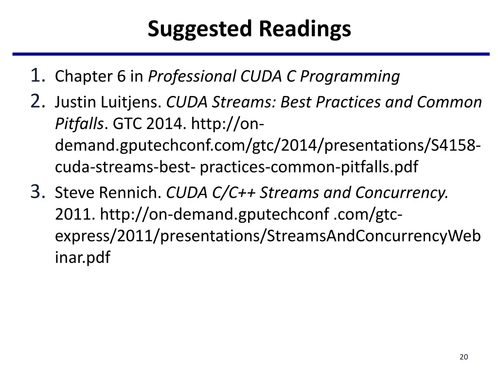 suggested readings