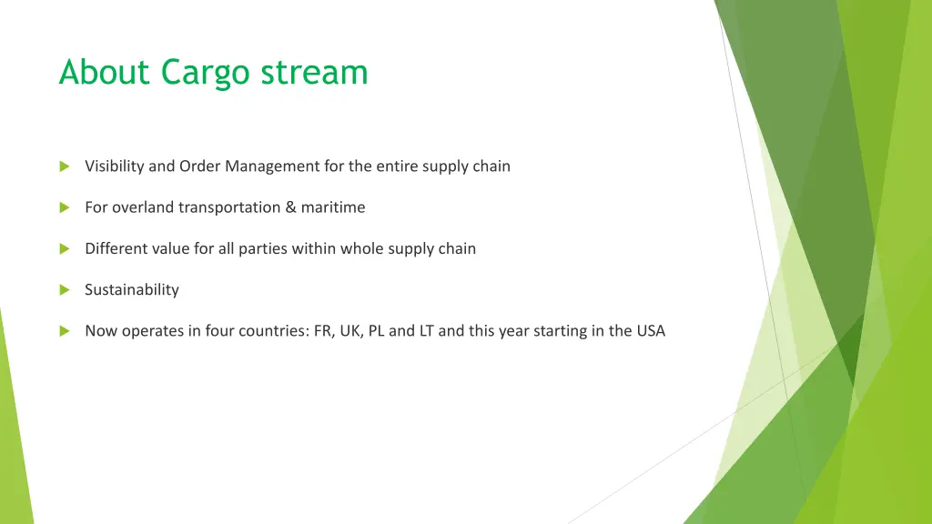 about cargo stream