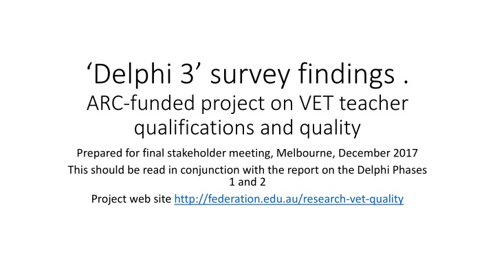 delphi 3 survey findings arc funded project