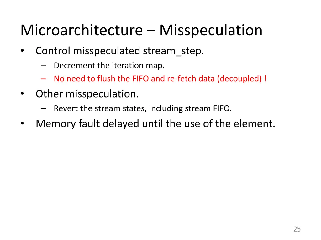 microarchitecture misspeculation control