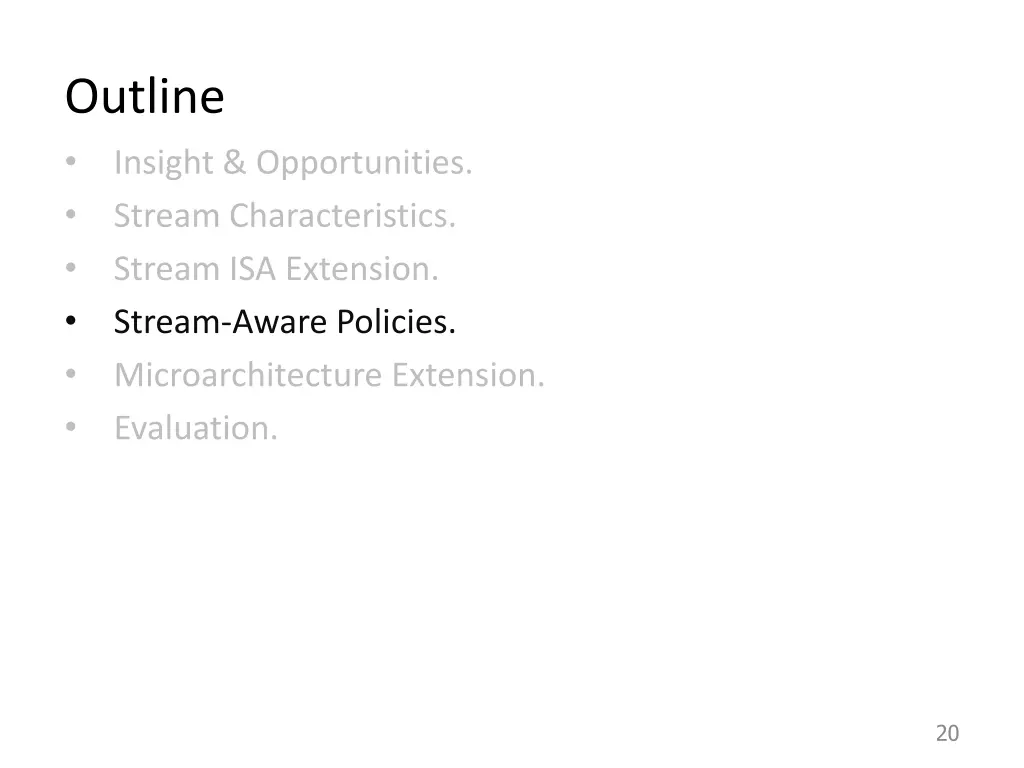 outline insight opportunities stream 4