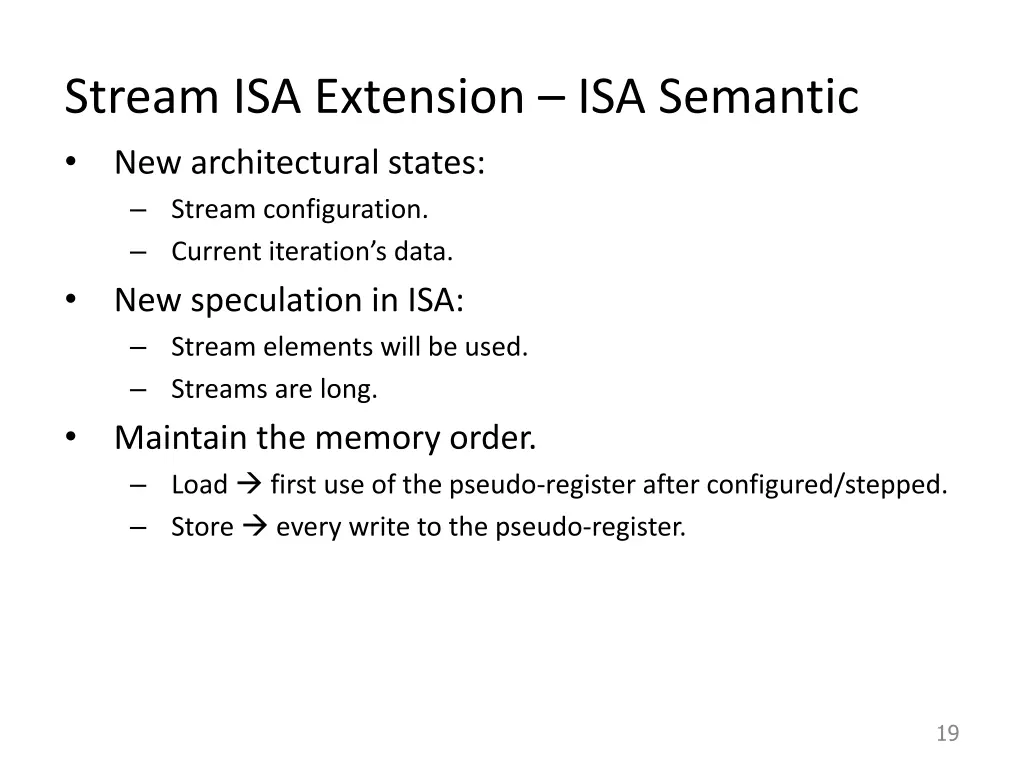 stream isa extension isa semantic