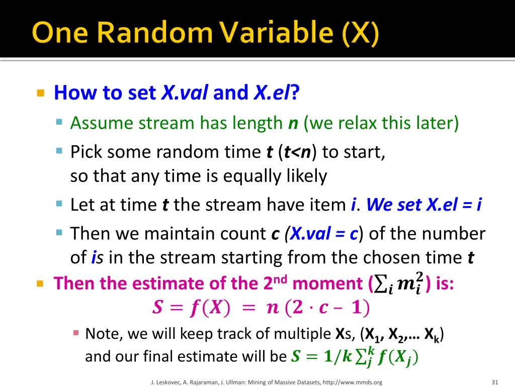 how to set x val and x el assume stream