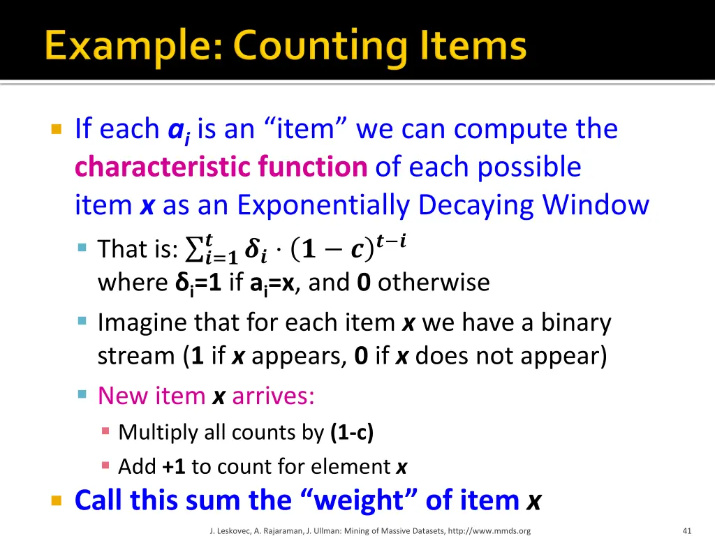 if each a i is an item we can compute