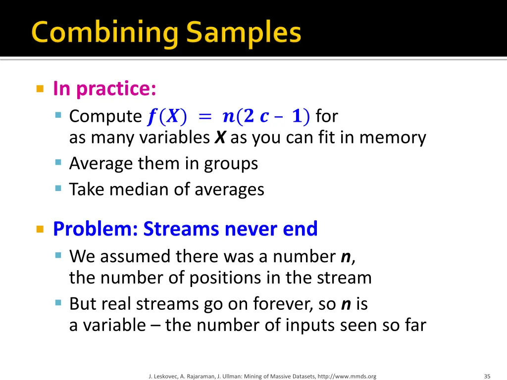 in practice compute for as many variables
