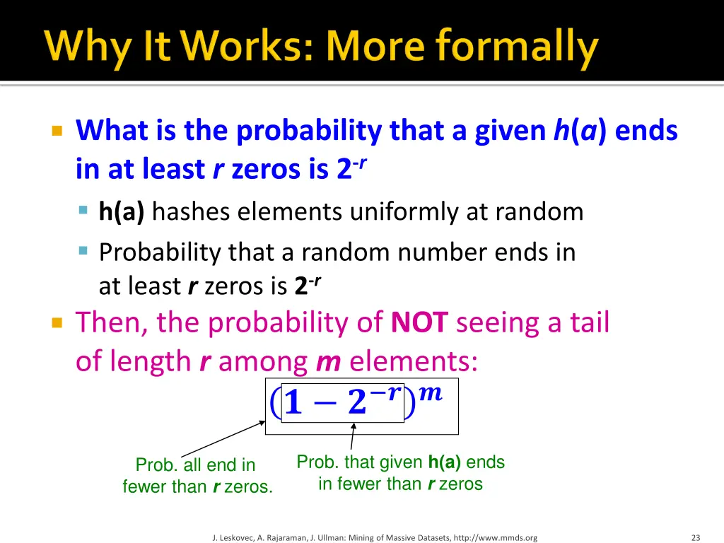 what is the probability that a given h a ends