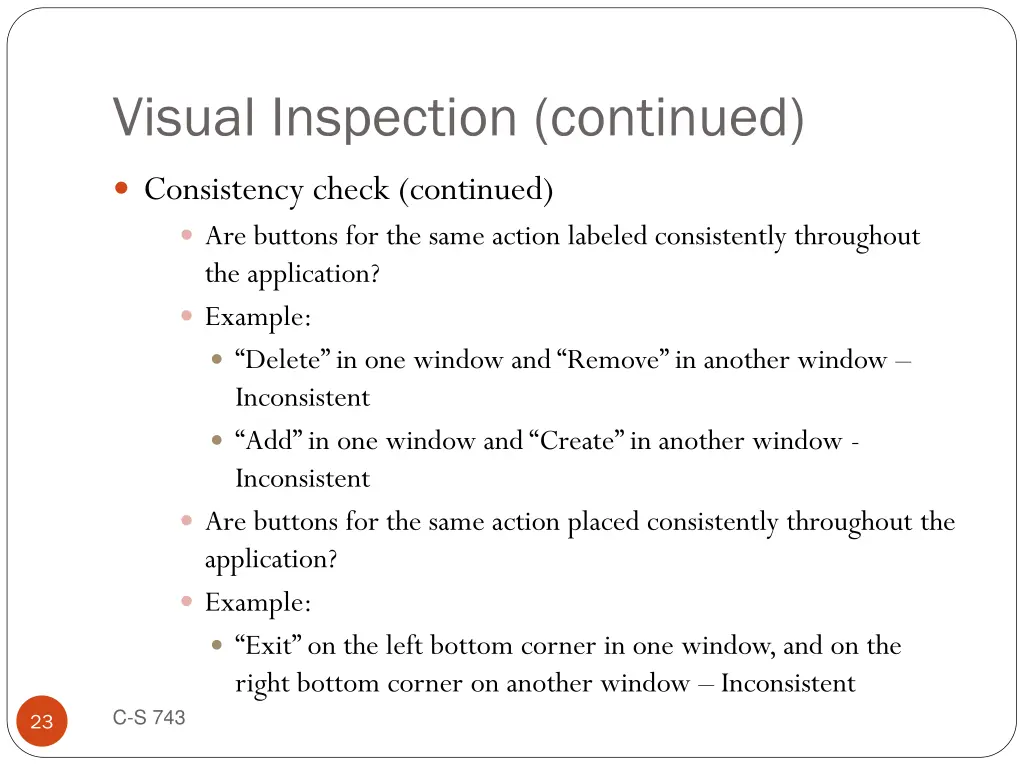 visual inspection continued 1