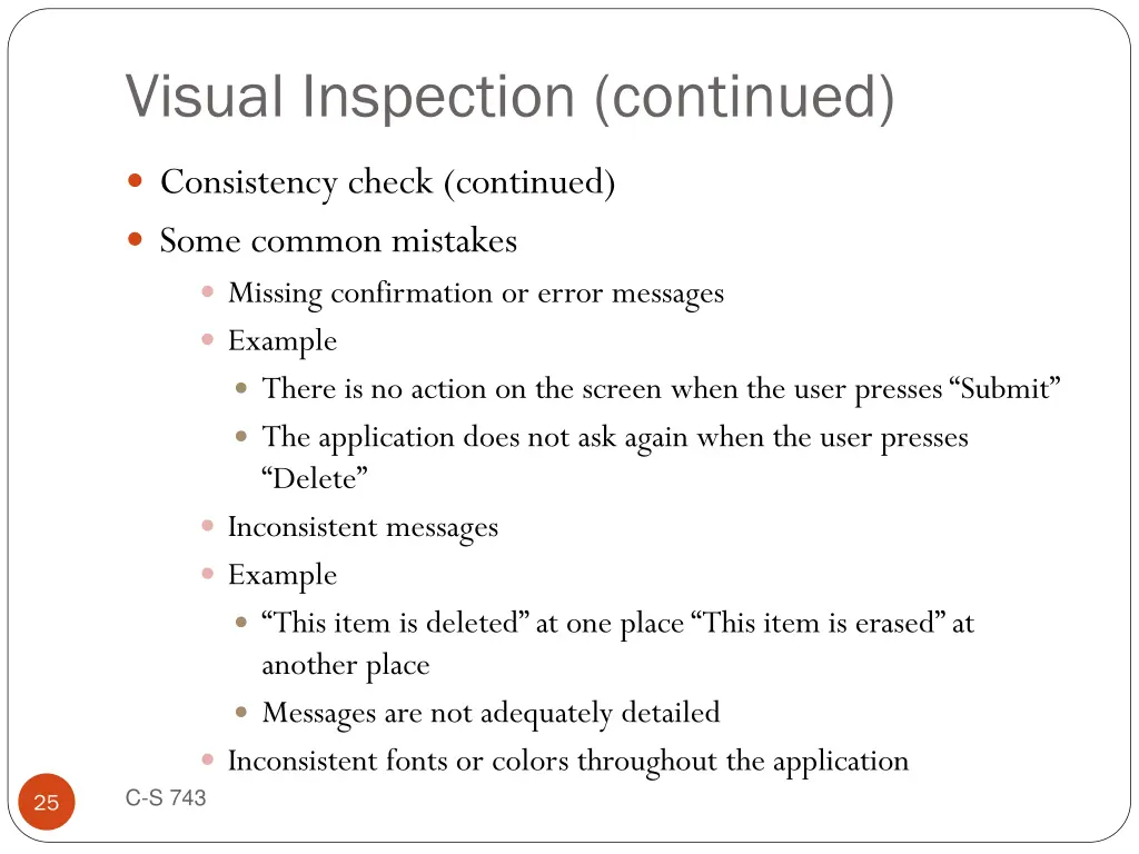 visual inspection continued 3