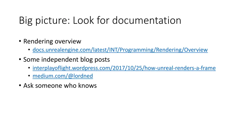 big picture look for documentation