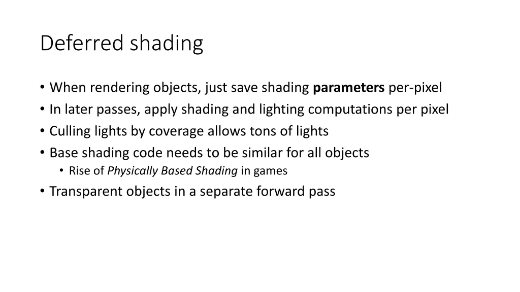 deferred shading