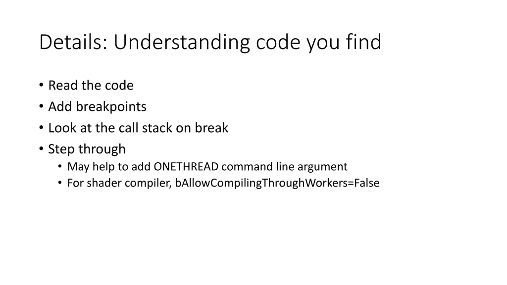 details understanding code you find