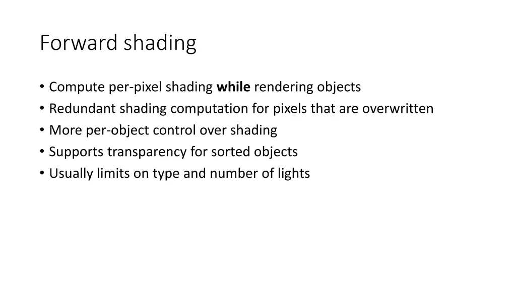 forward shading