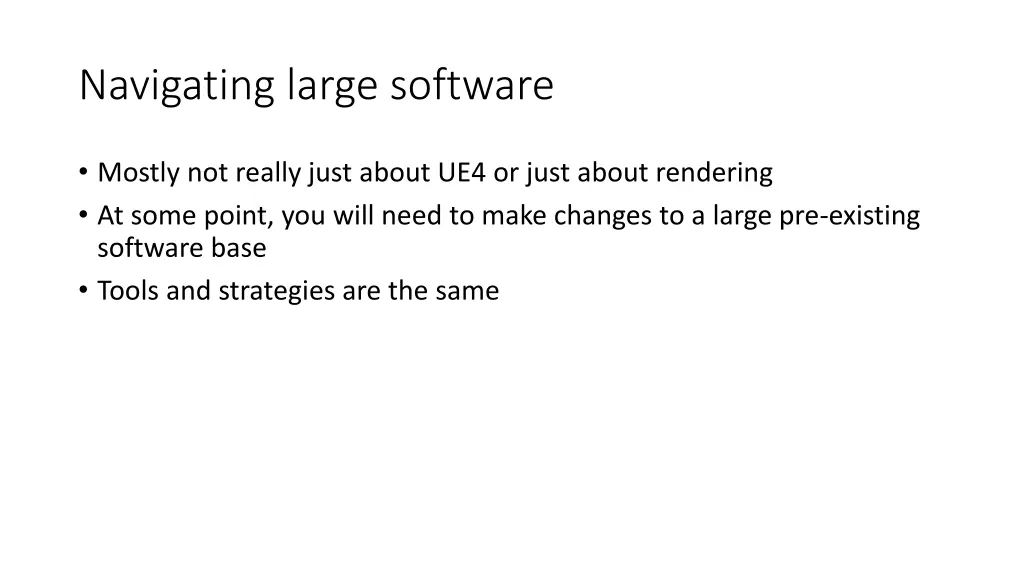 navigating large software