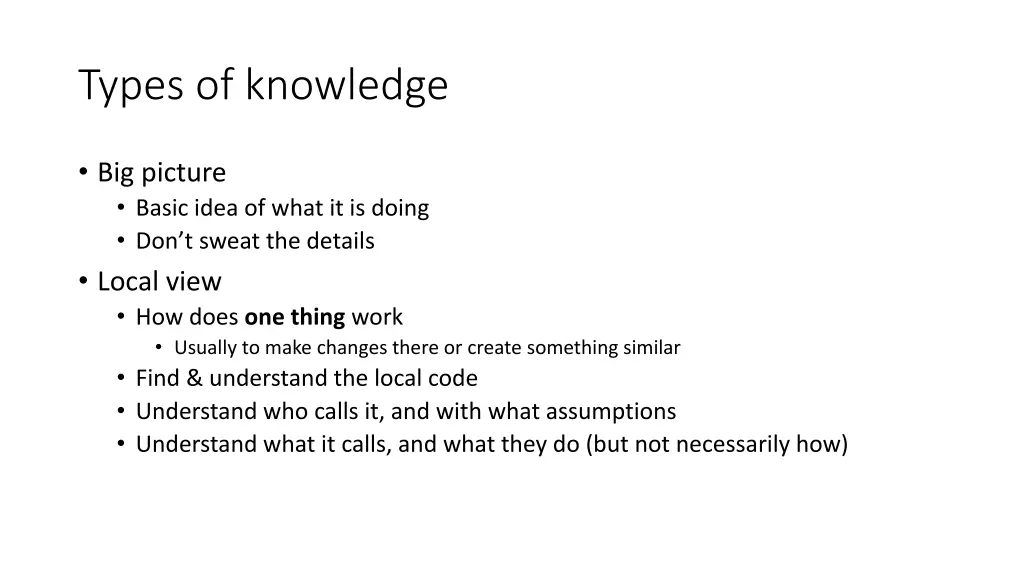 types of knowledge