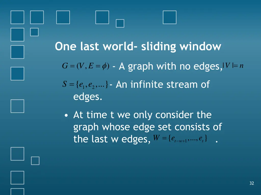 one last world sliding window