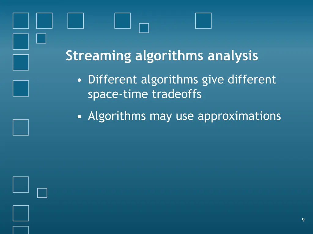 streaming algorithms analysis 1