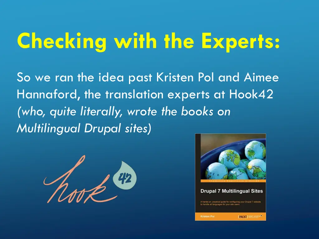 checking with the experts