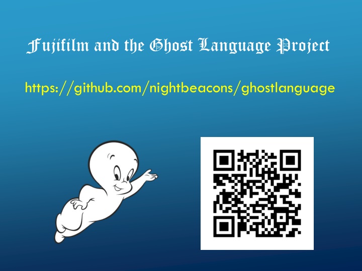 fujifilm and the ghost language project