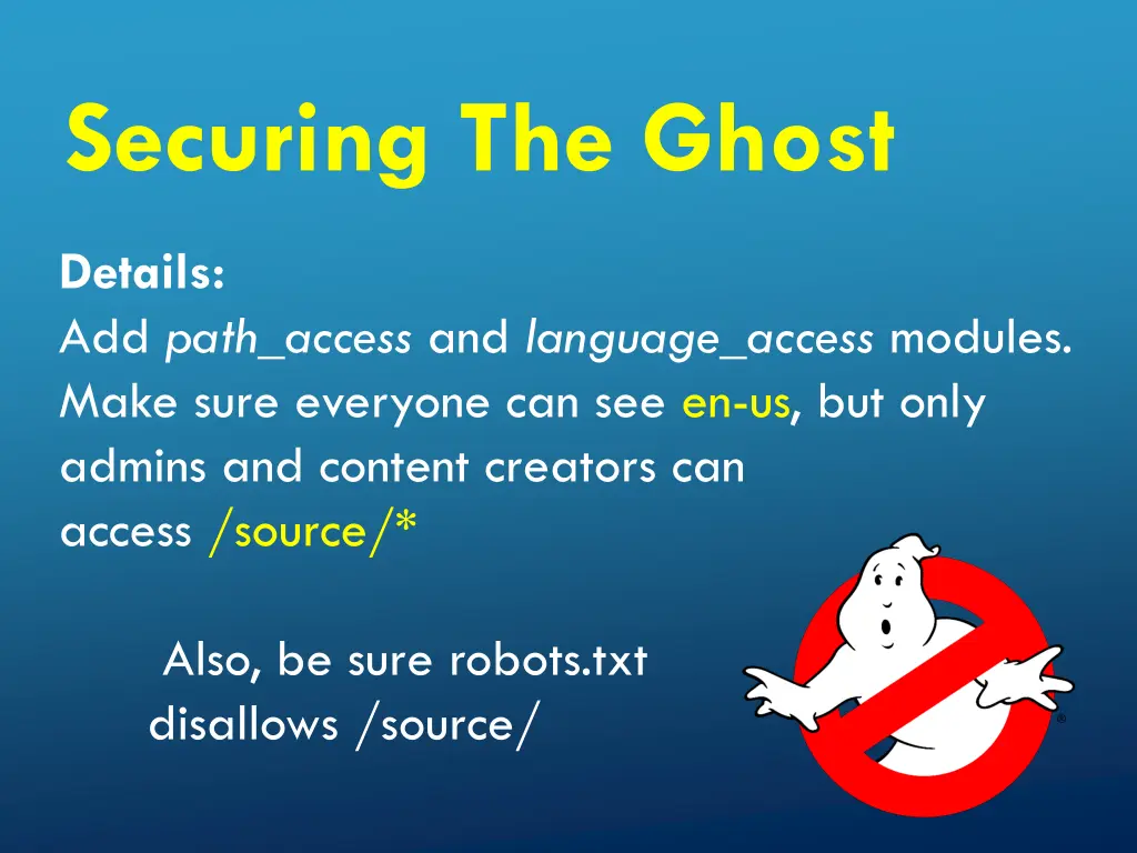 securing the ghost