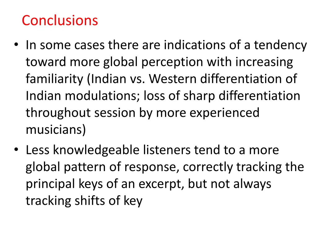 conclusions