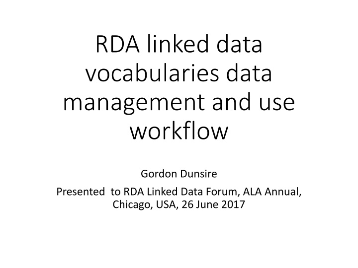 rda linked data vocabularies data management