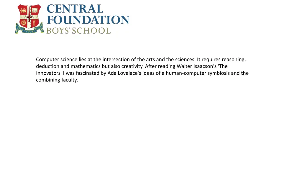 computer science lies at the intersection