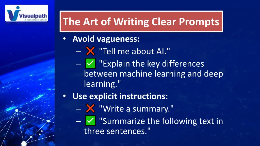 the art of writing clear prompts