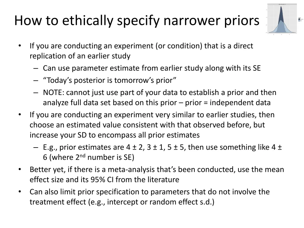how to ethically specify narrower priors