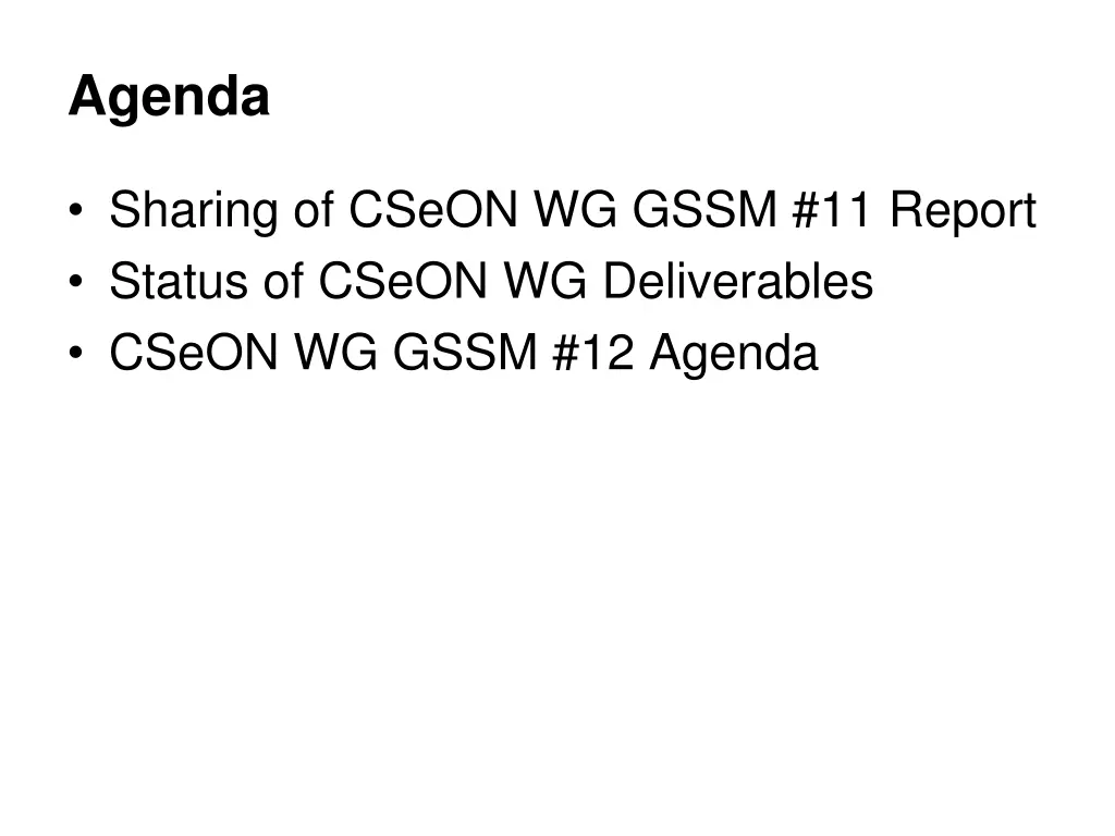agenda