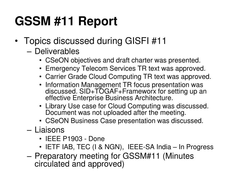 gssm 11 report