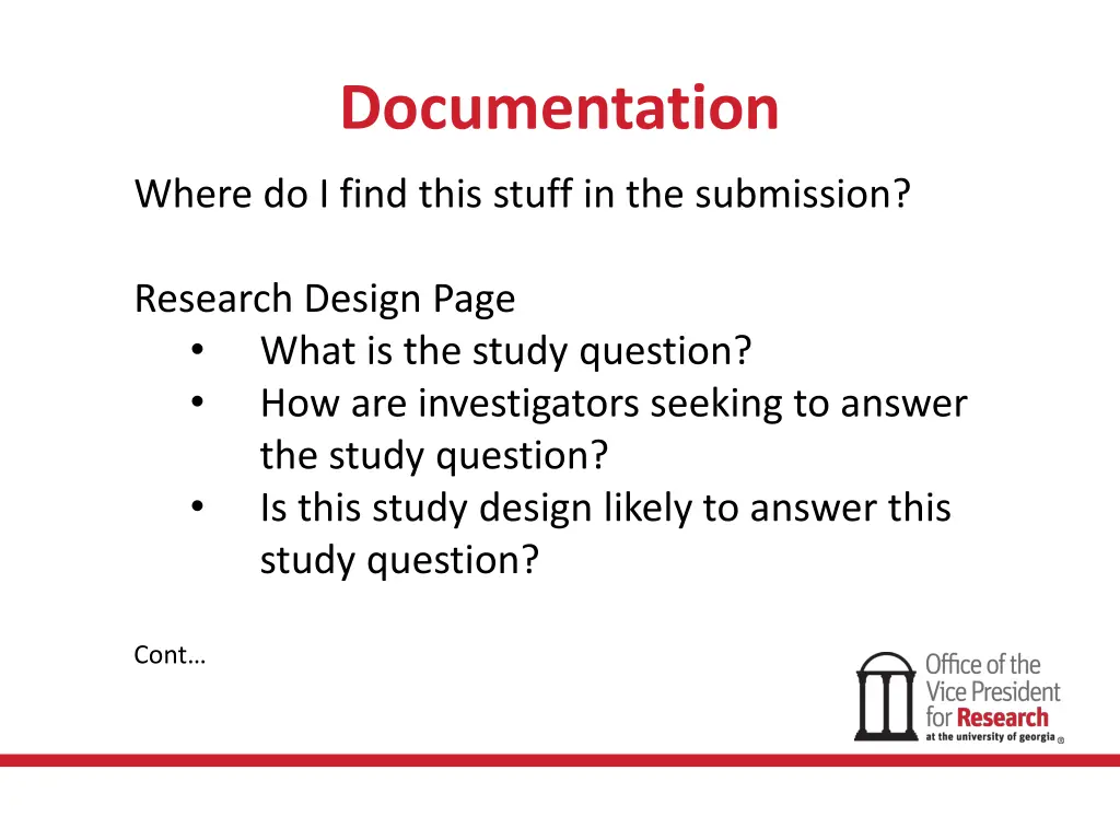 documentation